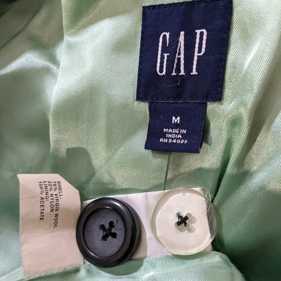 Gap Women's  Black Wool Pea Coat. M - Picture 4 of 6